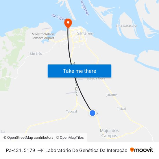 Pa-431, 5179 to Laboratório De Genética Da Interação map