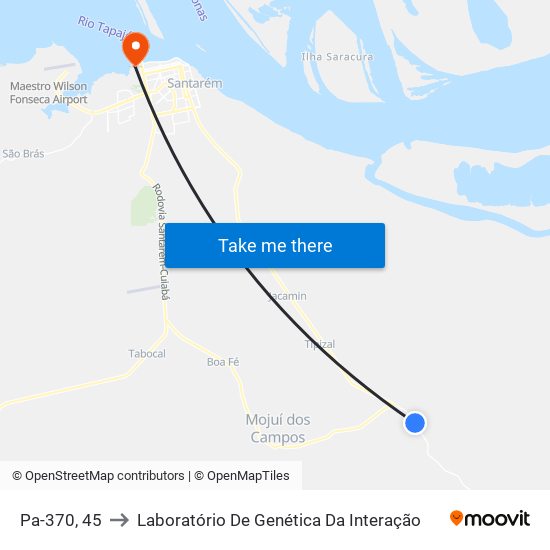 Pa-370, 45 to Laboratório De Genética Da Interação map