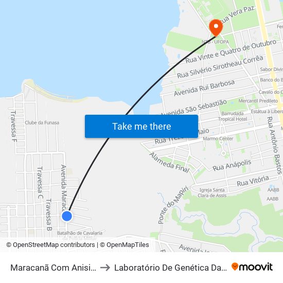 Maracanã Com Anisio Farias to Laboratório De Genética Da Interação map