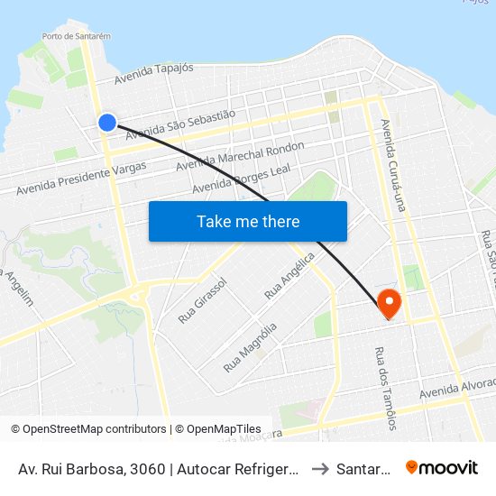 Av. Rui Barbosa, 3060 | Autocar Refrigeração to Santarém map