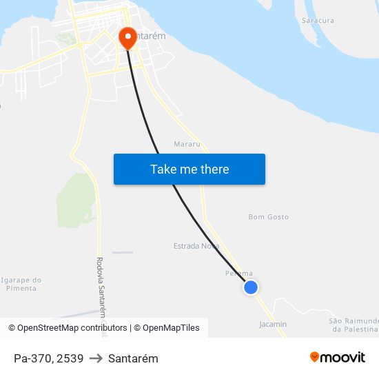 Pa-370, 2539 to Santarém map