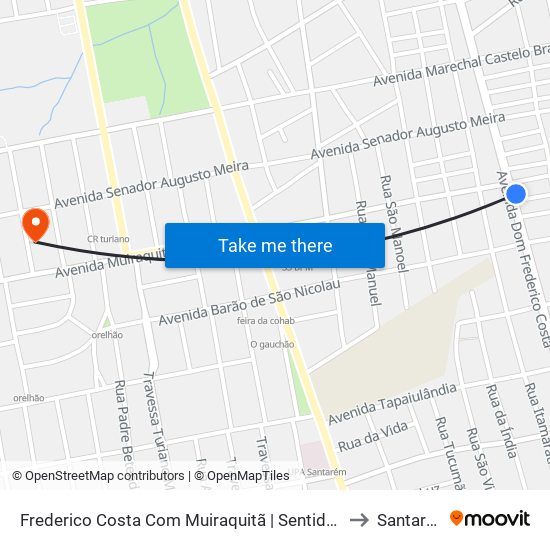 Frederico Costa Com Muiraquitã | Sentido Norte to Santarém map