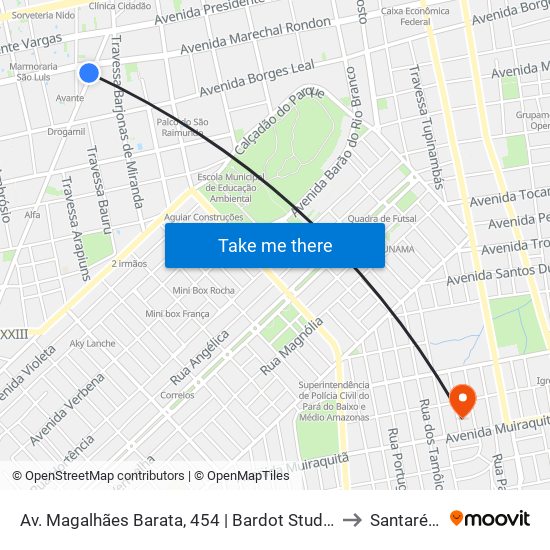 Av. Magalhães Barata, 454 | Bardot Studio to Santarém map