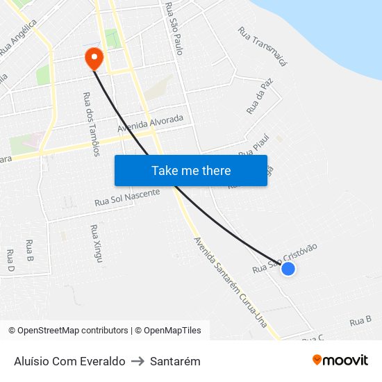 Aluísio Com Everaldo to Santarém map