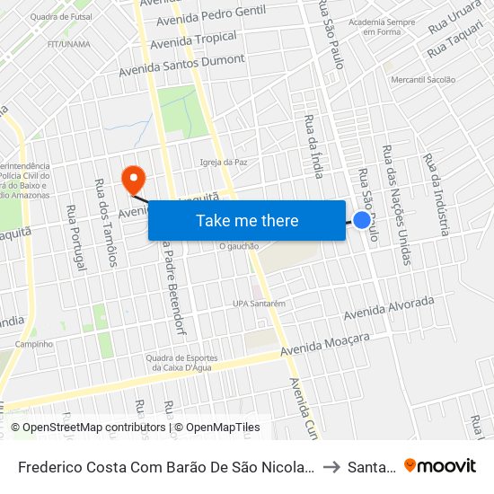 Frederico Costa Com Barão De São Nicolau | Sentido Norte to Santarém map