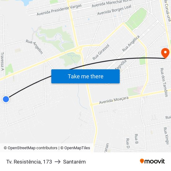 Tv. Resistência, 173 to Santarém map