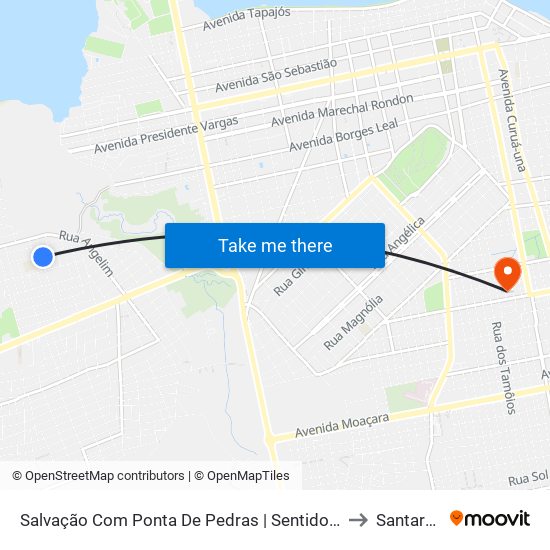 Salvação Com Ponta De Pedras | Sentido Norte to Santarém map