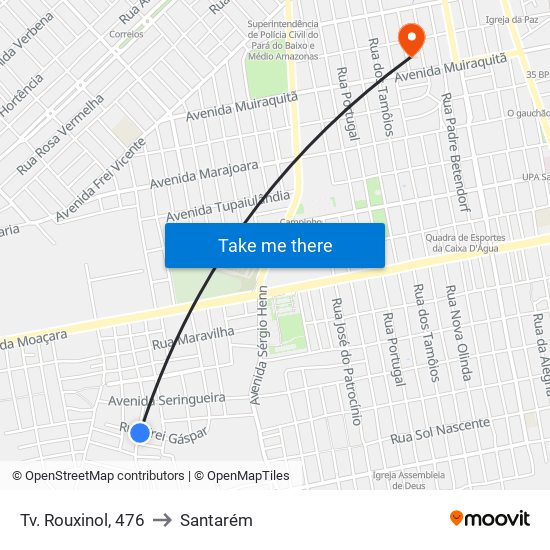 Tv. Rouxinol, 476 to Santarém map