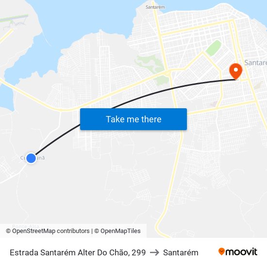 Estrada Santarém Alter Do Chão, 299 to Santarém map