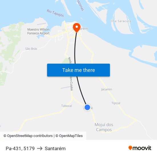 Pa-431, 5179 to Santarém map