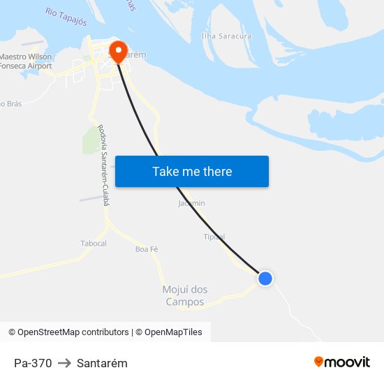 Pa-370 to Santarém map