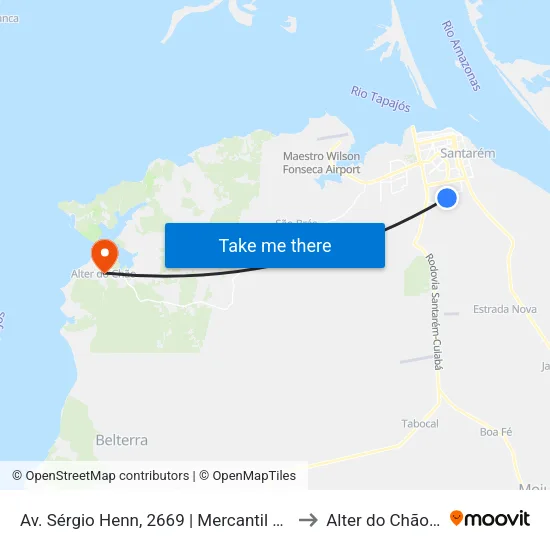 Av. Sérgio Henn, 2669 | Mercantil Distribuidora to Alter do Chão Brazil map