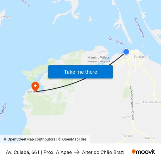 Av. Cuiabá, 661 | Próx. A Apae to Alter do Chão Brazil map