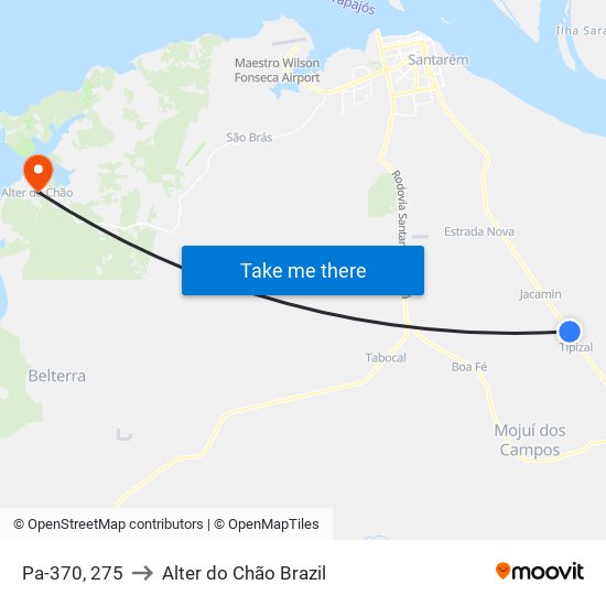 Pa-370, 275 to Alter do Chão Brazil map