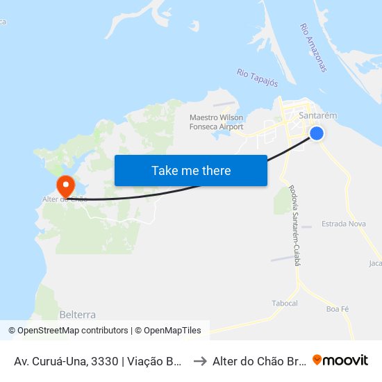 Av. Curuá-Una, 3330 | Viação Borges to Alter do Chão Brazil map