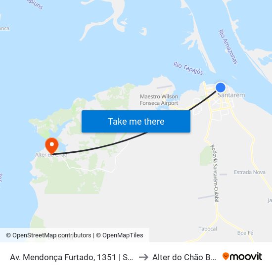 Av. Mendonça Furtado, 1351 | Sebrae to Alter do Chão Brazil map