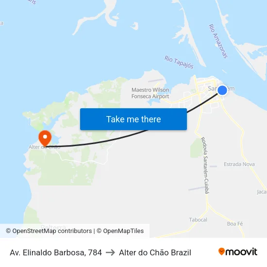Av. Elinaldo Barbosa, 784 to Alter do Chão Brazil map