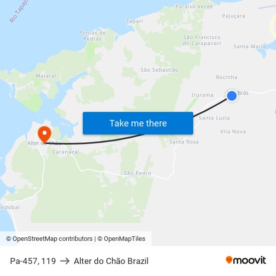 Pa-457, 119 to Alter do Chão Brazil map