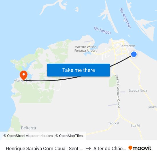 Henrique Saraiva Com Cauã | Sentido Noroeste to Alter do Chão Brazil map