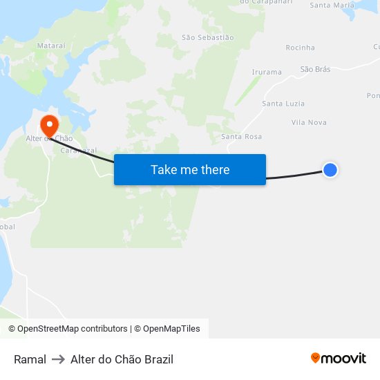 Ramal to Alter do Chão Brazil map