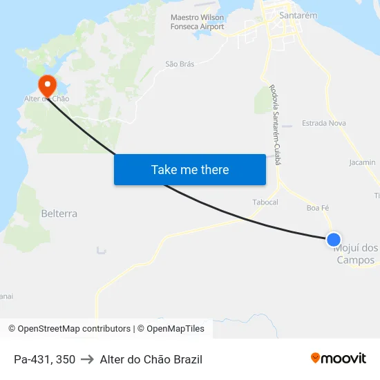 Pa-431, 350 to Alter do Chão Brazil map