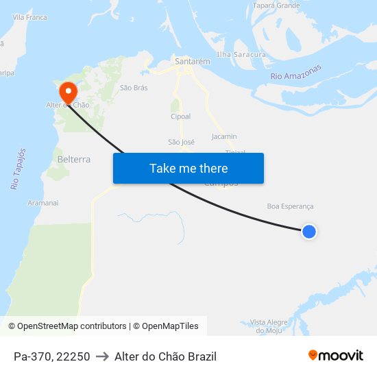 Pa-370, 22250 to Alter do Chão Brazil map
