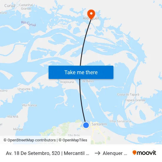 Av. 18 De Setembro, 520 | Mercantil Amarelinho to Alenquer Brazil map