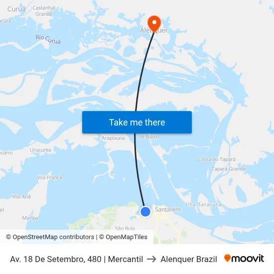 Av. 18 De Setembro, 480 | Mercantil to Alenquer Brazil map