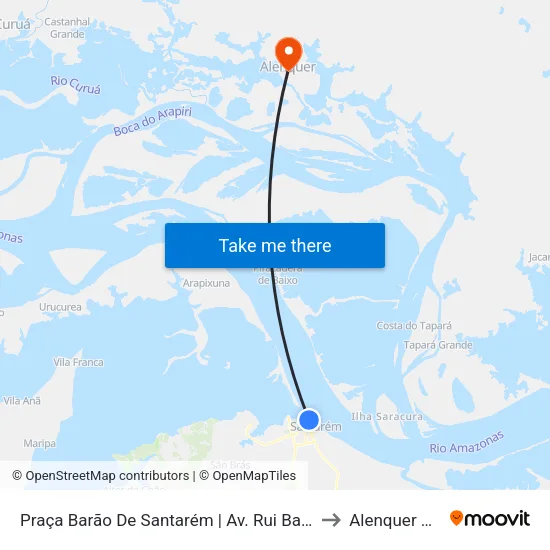 Praça Barão De Santarém | Av. Rui Barbosa, 158 to Alenquer Brazil map