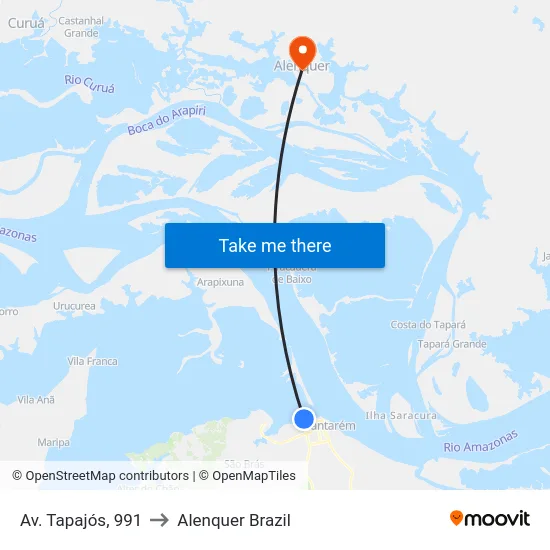 Av. Tapajós, 991 to Alenquer Brazil map