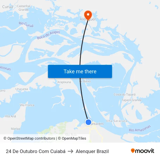 24 De Outubro Com Cuiabá to Alenquer Brazil map