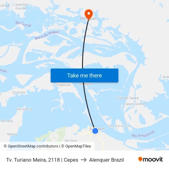 Tv. Turiano Meira, 2118 | Cepes to Alenquer Brazil map