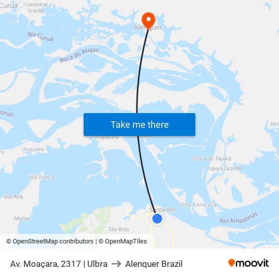 Av. Moaçara, 2317 | Ulbra to Alenquer Brazil map
