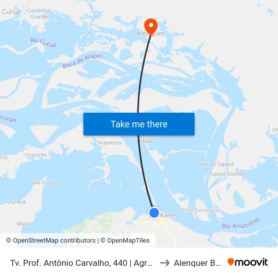 Tv. Prof. Antônio Carvalho, 440 | Agro Nelore to Alenquer Brazil map