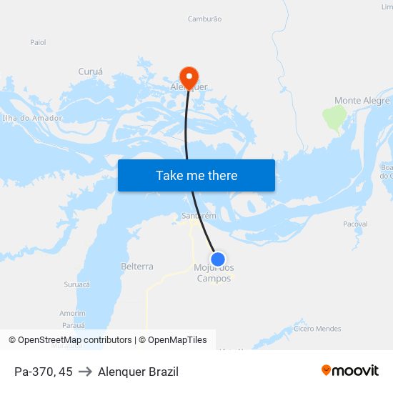 Pa-370, 45 to Alenquer Brazil map