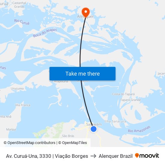 Av. Curuá-Una, 3330 | Viação Borges to Alenquer Brazil map