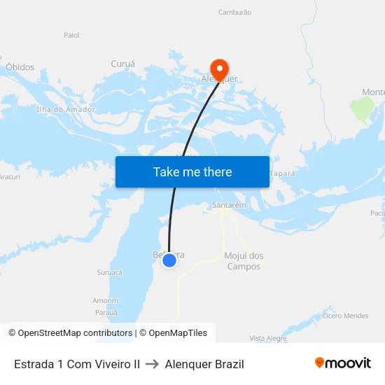 Estrada 1 Com Viveiro II to Alenquer Brazil map