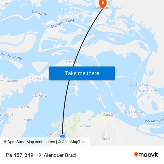 Pa-457, 349 to Alenquer Brazil map