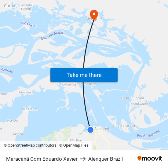 Maracanã Com Eduardo Xavier to Alenquer Brazil map