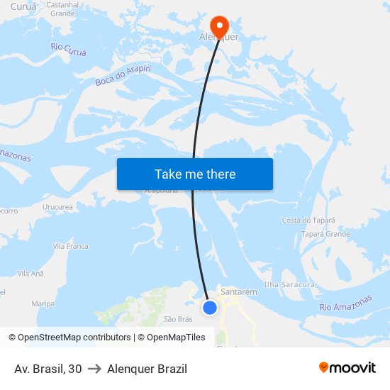 Av. Brasil, 30 to Alenquer Brazil map