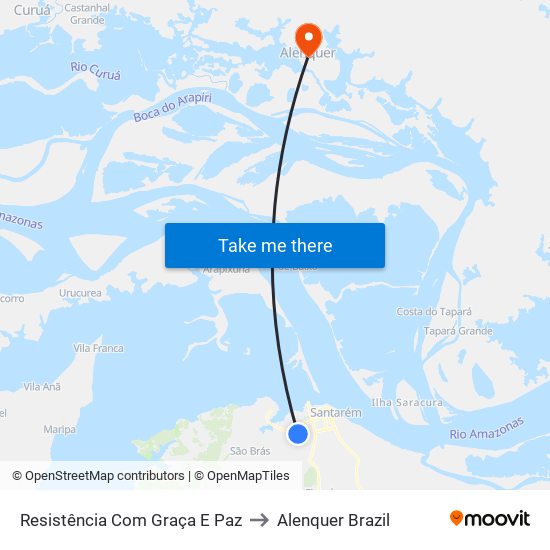 Resistência Com Graça E Paz to Alenquer Brazil map