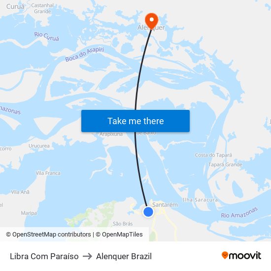 Libra Com Paraíso to Alenquer Brazil map