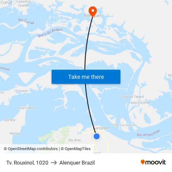 Tv. Rouxinol, 1020 to Alenquer Brazil map