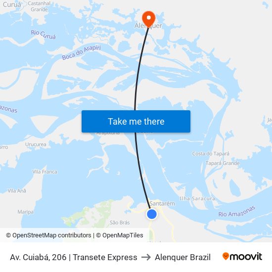 Av. Cuiabá, 206 | Transete Express to Alenquer Brazil map