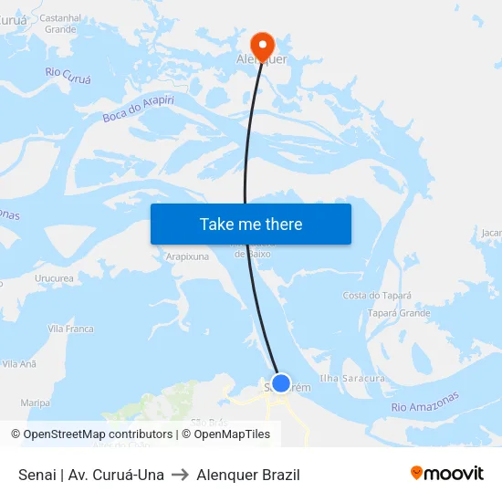 Senai | Av. Curuá-Una to Alenquer Brazil map