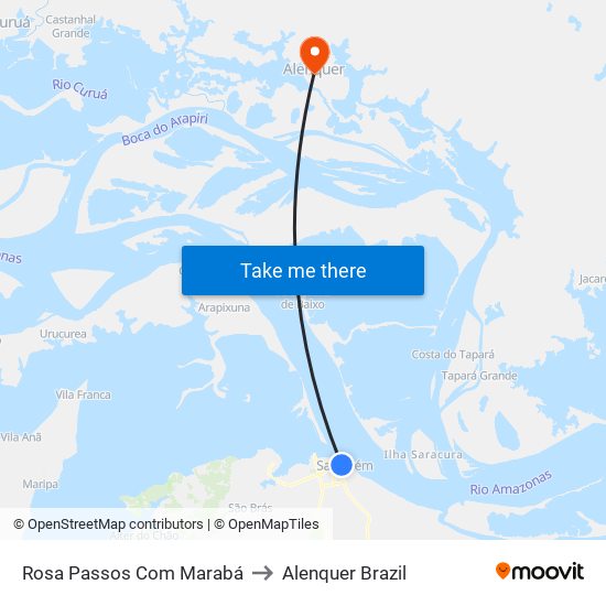 Rosa Passos Com Marabá to Alenquer Brazil map