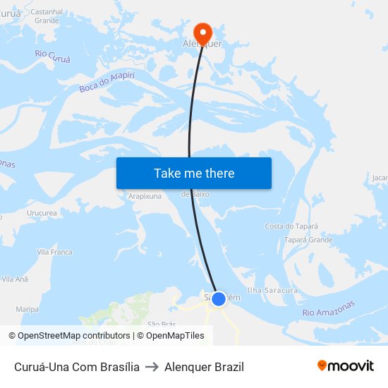 Curuá-Una Com Brasília to Alenquer Brazil map