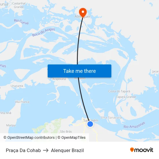 Praça Da Cohab to Alenquer Brazil map