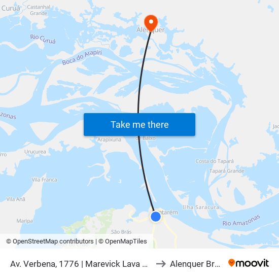 Av. Verbena, 1776 | Marevick Lava Jato to Alenquer Brazil map
