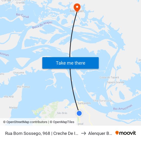 Rua Bom Sossego, 968 | Creche De Ipanema to Alenquer Brazil map